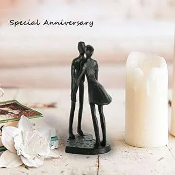 DreamsEden Couple Iron Sculpture - Romantic Anniversary Gift