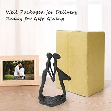 DreamsEden Couple Iron Sculpture - Romantic Anniversary Gift