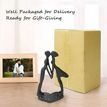 DreamsEden Couple Iron Sculpture - Romantic Anniversary Gift