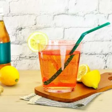 BHUCUTU 9oz Disposable Glitter Cups Wine Glasses Clear Plastic Tumblers for Dessert, Drinking, Wedding, Party & Cocktail (25)