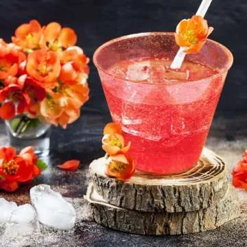 BHUCUTU 9oz Disposable Glitter Cups Wine Glasses Clear Plastic Tumblers for Dessert, Drinking, Wedding, Party & Cocktail (25)