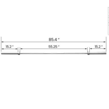 Yaheetech 7- Foot Olympic Bar Barbell w/Two Collars - Solid Iron Weighted Workout Bar - Chrome Weigh...