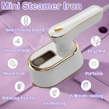 Compact Travel Steamer Iron for Effortless Garment Care