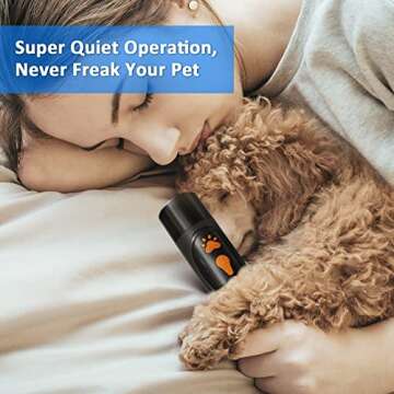 YABIFE Dog Nail Grinder, Dog Nail Trimmers and Clippers Kit, Super Quiet, Rechargeable, for Small Large Dogs & Cats Toenail & Claw Grooming,3 Speeds, 1 Extra Grinding Wheel