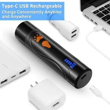 YABIFE Dog Nail Grinder, Dog Nail Trimmers and Clippers Kit, Super Quiet, Rechargeable, for Small Large Dogs & Cats Toenail & Claw Grooming,3 Speeds, 1 Extra Grinding Wheel