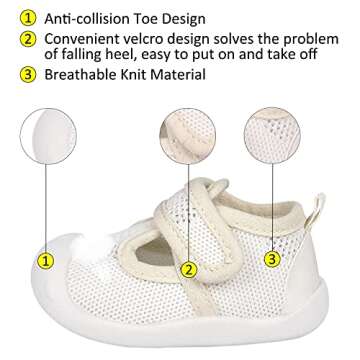 Baby First-Walking Shoes for Infants 1-3 Years - Soft Sole & Lightweight Sneakers