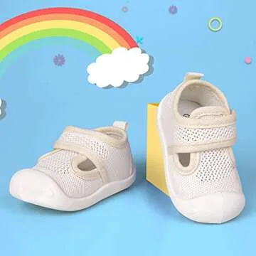 Baby First-Walking Shoes for Toddlers - Comfy and Breathable Trainers