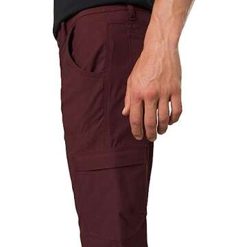 prAna Stretch Zion Pants II - Pants for Men - Slim Fit - Back Patch Pockets - Side Flap-utility Pocket Cacao 38 30