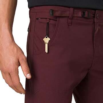 prAna Stretch Zion Pants II - Pants for Men - Slim Fit - Back Patch Pockets - Side Flap-utility Pocket Cacao 38 30