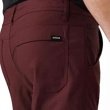 prAna Stretch Zion Pants II - Pants for Men - Slim Fit - Back Patch Pockets - Side Flap-utility Pocket Cacao 38 30