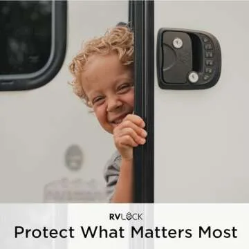 RVLOCK Compact RV Lock Keyless Entry with Remote, Secure Camper Latch Replacement, and Durable RV Door Lock Replacement for Trailers with Patented Security Technology