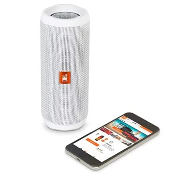 JBL Flip 4 Waterproof Bluetooth Speaker - White
