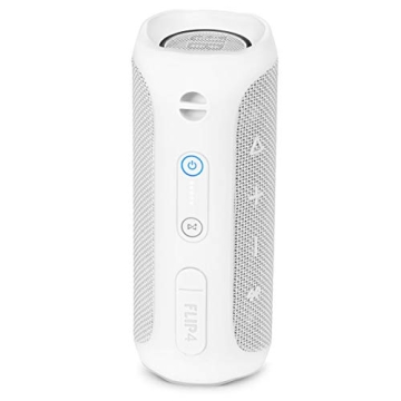 JBL Flip 4 Waterproof Bluetooth Speaker - White