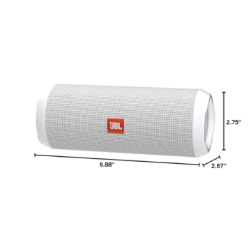 JBL Flip 4 Waterproof Bluetooth Speaker - White
