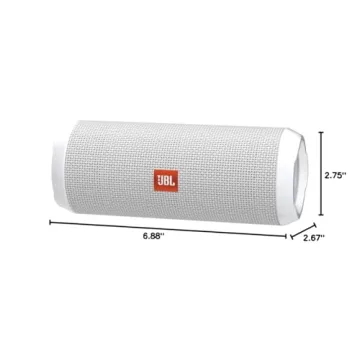 JBL Flip 4 Waterproof Bluetooth Speaker - White