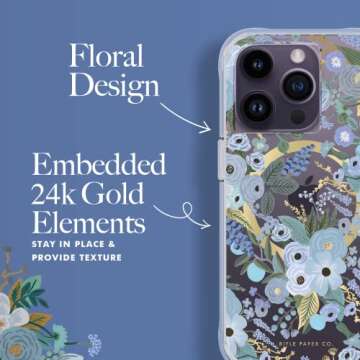 Stylish Rifle Paper Co. iPhone 14 Pro Case with 10FT Protection