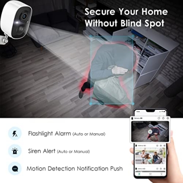 GMK Wireless Outdoor Security Camera 2K Night Vision