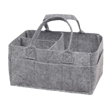 Stylish Sammy & Lou Collapsible Felt Storage Caddy for Baby Essentials