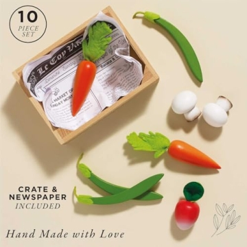 Le Toy Van Wooden Honeybee Market Vegetables For Kids