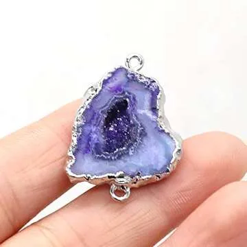 QSLLER 5 Pcs Natural Stone Connectors for DIY Jewelry