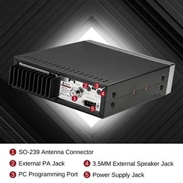 Radioddity QT40 10 Meter Ham Radio with NOAA Alert