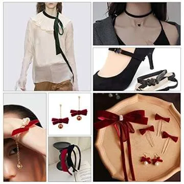 arricraft Olive Velvet Ribbon for Wedding and Crafting