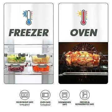 VERONES 30 Pieces Glass Meal Prep Containers Set, Airtight Glass Lunch Containers, Stackable Glass Food Storage Containers with Lids, for Microwave, Oven, Freezer & Dishwasher Friendly,Grey