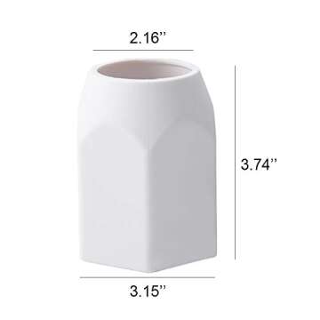 YOSCO Silicone Pencil Holder Pen cup for Office Desktop Stationery Organizer Makeup Brush Holder (White)