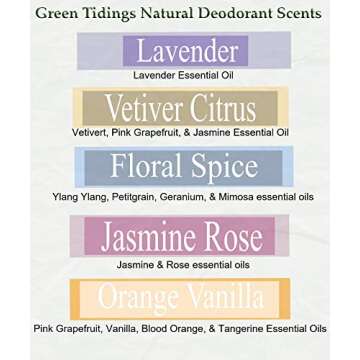 Green Tidings Natural Unscented Deodorant | Vegan, Organic Deodorant for Men and Women, Fragrance Fr...