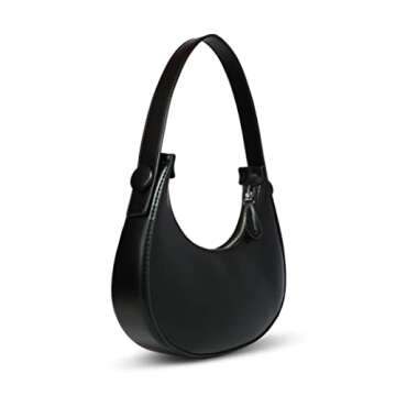 Hobo Bag for Women - Crescent Moon Design, Cute, Trendy Shoulder Handbag & Small Daily Purse, Women'...