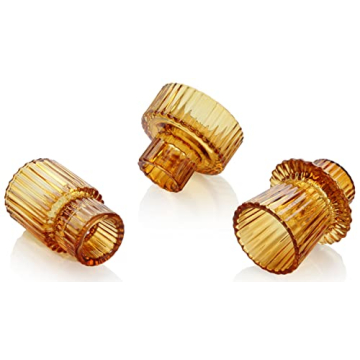 Stylish Vixdonos Taper Glass Candlestick Holders Set