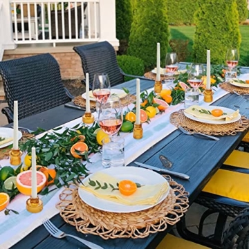 Stylish Vixdonos Taper Glass Candlestick Holders Set