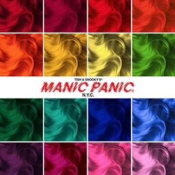MANIC PANIC Purple Haze Dark Purple Hair Dye - Classic High Voltage - Semi Permanent Warm, Very Dark Purple Hair Color - Vegan, PPD And Ammonia Free (4oz)
