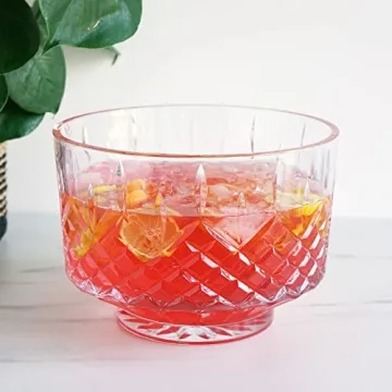 Viski Admiral Crystal Punch Bowl for Elegant Gatherings