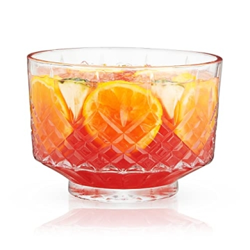 Viski Admiral Crystal Punch Bowl for Elegant Gatherings