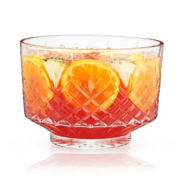Viski Admiral Crystal Punch Bowl for Elegant Gatherings