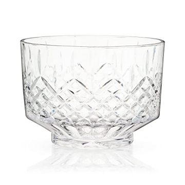 Viski Admiral Crystal Punch Bowl for Elegant Gatherings