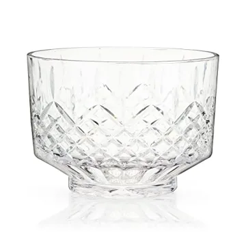 Viski Admiral Crystal Punch Bowl for Elegant Gatherings