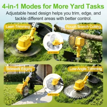 2026 Brushless Cordless Weed Wacker with Wheels