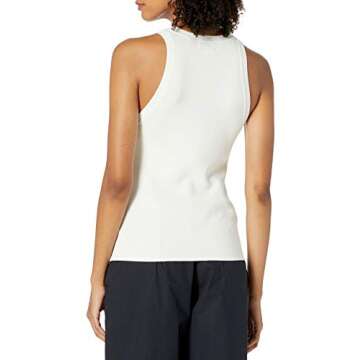 The Drop Women's Gina Fitted Sleeveless High-Neck Cut-In Sweater Tank