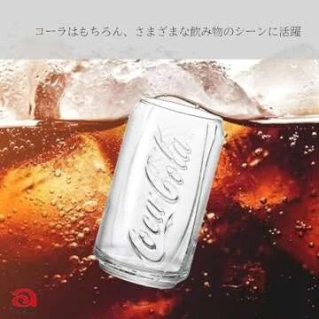 ADERIA B5468 Coca-Cola Cangata Glass, 12.0 fl oz (355 ml), Set of 6, Made in Japan, Highball Cup, Wedding, Celebration, Beer, Stylish, Gift, Glass, Sake, Birthday, Women, Tumbler, Men's, Retirement,