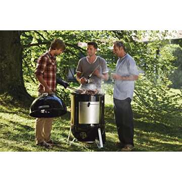 Weber 22-inch Smokey Mountain Cooker, Charcoal Smoker,Black