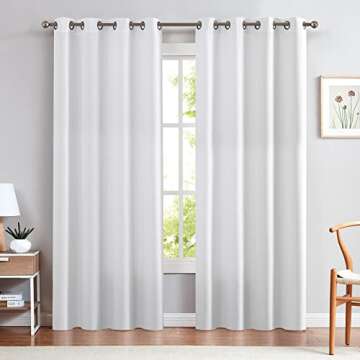 jinchan White Semi Sheer Curtains – Elegant Privacy Solutions for Your Home