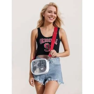 TOBVZOO Clear Purse Crossbody Bag - Stadium Approved