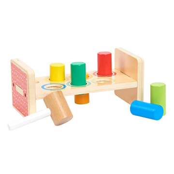 Early Learning Centre Wooden Hammer Bench, Hand Eye Coordination, Stimulates Senses,, Kids Toys for ...