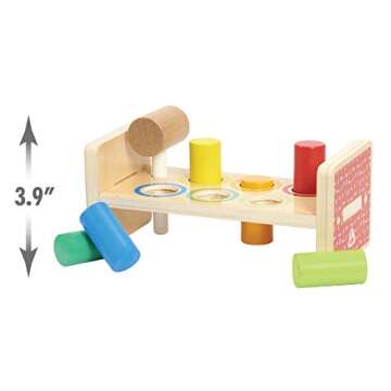 Early Learning Centre Wooden Hammer Bench, Hand Eye Coordination, Stimulates Senses,, Kids Toys for Ages 18 Month, Amazon Exclusive