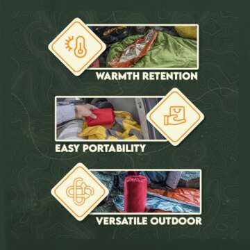 SE Emergency Sleeping Bag - Heavy Duty - Bivvy Thermal Sleeping Bag Camping and Survival Gear - Winter and Cold Survival Emergency Outdoor Sleeping Bag - EB122OR