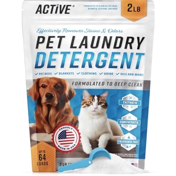 Pet Laundry Detergent Odor Remover - ACTIVE Enzyme Based Powder for Dogs and Cats