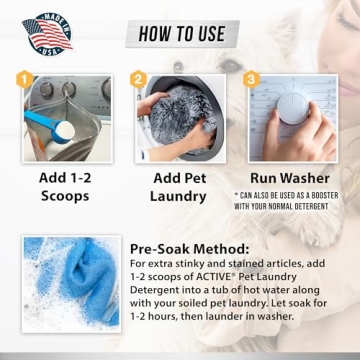 ACTIVE Pet Laundry Detergent for Clean Pet Odor Removal