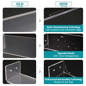 RahTune Floating Acrylic Sneaker Display Shelves